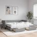Maison Exclusive Lit gigogne extensible avec tiroirs, gris clair, 90x190 cm, rembourré