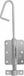 Amig Verticaal schuifslot/plaatgrendel - staal - 35 x 6.2cm - verzinkt - zilver - schutting - poort