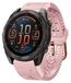 Wigento Garmin Fenix 8 AMOLED 43mm: Topdesign, ademend 20mm siliconen band, roze