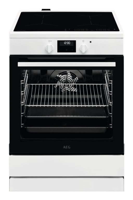 AEG CIB6642ABW Vrijstaand fornuis Electrisch Inductiekookplaat zones Wit