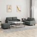 Maison Exclusive ensemble de canapé 3 pièces avec coussins, gris foncé, tissu