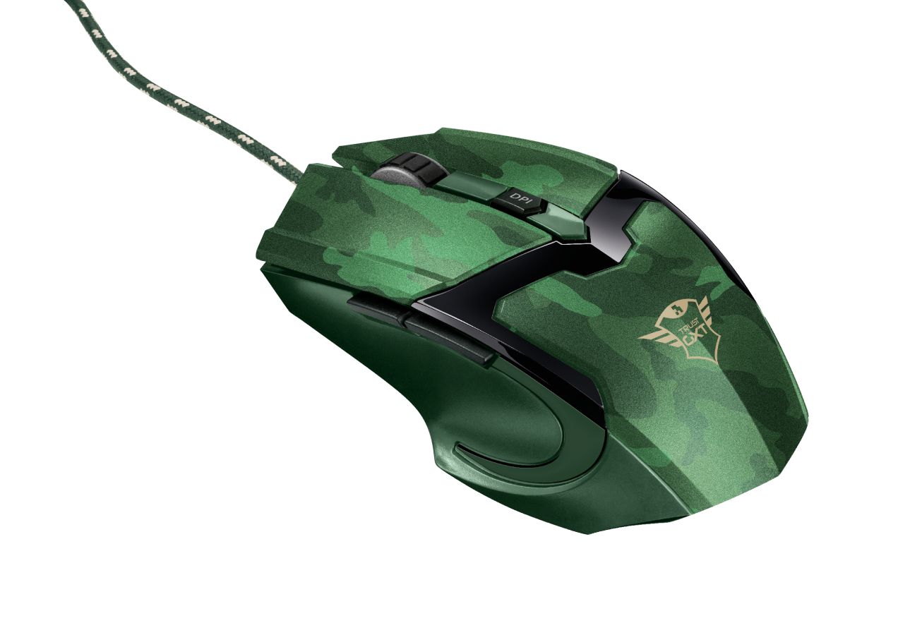 Trust GXT 101 Gav Gaming Mouse - Jungle Camouflage - 4800 DPI - USB
