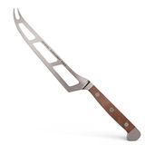 GÜDE Solingen - Mes voor zachte kaas, kaasmes gesmeed, 15 cm, walnotenhout, ALPHA WALNOOT, dubbele bolster, Handgemaakt Duitsland