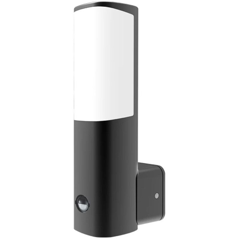 BES LED Buitenlamp met Sensor - Brinton Tarin - 7W - Warm Wit - Rond - Antraciet
