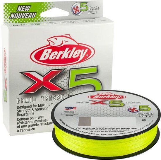 Berkley X5 Braid - Gevlochten Vislijn - 0.12mm - 150m - Fluo Green