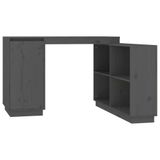 vidaXL Bureau 110x50x75 cm massief grenenhout grijs
