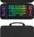 Allecto Plus - Étui de voyage rigide pour clavier TKL Tenkeyless - Boîte de rangement protectrice - Convient pour Razer Huntsman V2 TKL - Sans fil/filaire - Clavier 87 touches