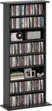 HOMCOM CD-opbergkast - Spaanplaat - 58x24x126,3 cm - Zwart