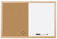 Bi-Office Bi-Silque Gecombineerd whiteboard met houten omlijsting, 400 x 300 mm