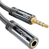 KabelDirekt – Headsetverlengkabel 3,5mm – 4,5m