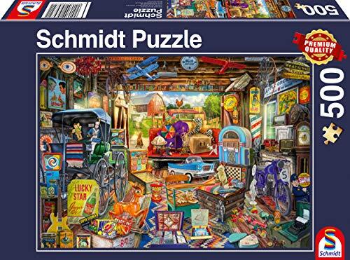 Schmidt Spiele Garagen-Flohmarkt Puzzle 500 Teile: Erwachsenenpuzzle Standard