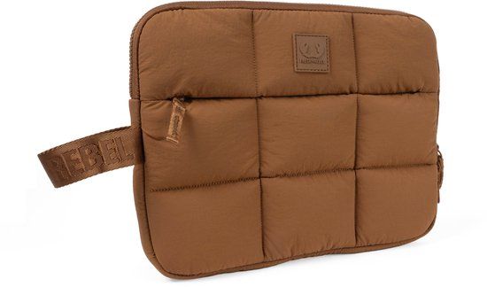 Fresh 'n Rebel Coze Pad - Puffy iPad Hoes & Laptophoes 10-11 inch - Tablet Sleeve met Extra Ritsvak - Stoot- en Krasbescherming - Latte Brown