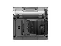 4box - Brede beschermingsklasse IP55 met tweewaardig Schuko-stopcontact voor inbouwdoos, 3 modules, volledige bescherming, ook bij aangesloten stekker, kleur: antraciet