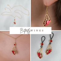 Sylvie Monthulé Set 2 Butterfly Wings Goud