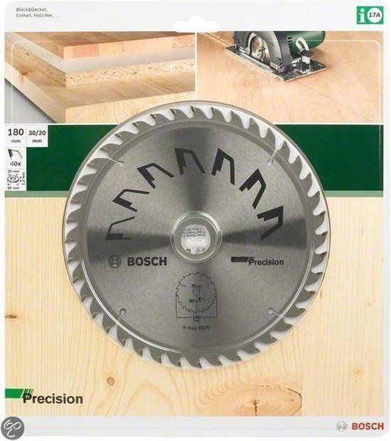 Bosch Cirkelzaagblad Precision 180x2x30/20, T40