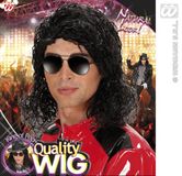 Finidi Michael Jackson pruik King of Pop Zwart Krullen Lang Synthetisch Mannen