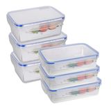 Excellent Houseware Vershoudbakje - transparant - kunststof - 1400 / 2200 ml - Luchtdicht afgesloten