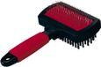 Ferplast Borstel Dubbel Perlon - Hondenvachtborstel - 17x10.5x5 cm Rood Zwart