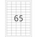 HERMA Premium - Papier - mat - permanent zelf-klevend - wit - 38.1 x 21.2 mm 13000 etiket(ten) (200 vel(len) x 65 gelamineerde etiketten