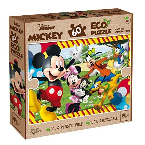 Liscianigiochi 91850, Disney Eco Puzzel DF Mickey Mouse 60, kleur
