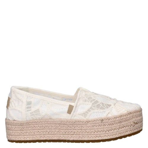 Toms espadrilles plateauzool wit