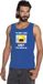 Bellatio Decorations Shoppartners Bv Blauw mouwloos feest shirt/ tanktop - Ik ben hier niet vrijwillig met emoticon voor heren L