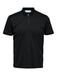 SELECTED HOMME Slhfave Zip Ss Poloshirt voor heren, zwart., XXL