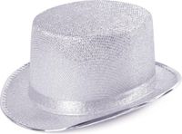 Bristol Novelty Ltd Bristol Novelty Unisex Shiny Top Hat (Silver)
