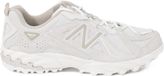 New Balance Effen Leren Sneakers Met Rubberen Zool