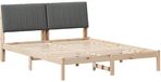 vidaXL Bedframe met hoofdeinde Bruin 150 x 200 cm Massief grenenhout