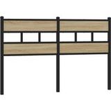 Tête de lit en chêne Sonoma 160 cm Fer et bois d’ingénierie
