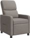 vidaXL - Recliner - Taupe - Polyester