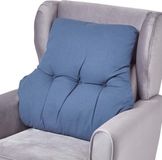 Homescapes Rugkussen donkerblauw – rugkussen 68 x 58 cm met katoenen hoes