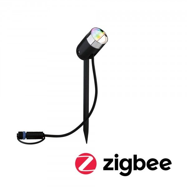 Paulmann Plug & Shine Smart Home Zigbee LED Tuinspot RGBW 4.5W - Antraciet