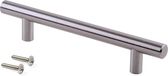 Emuca Meubelgrepen, D. 12 mm, gatenafstand 256 mm, Staal, Satijnglans nikkel