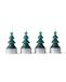 HEMA Bougies chauffe-plat ⌀3,6 X 7,5 cm Sapin de Noël cire - 6 pièces (vert foncé)