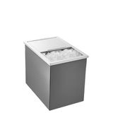 VEVOR Réfrigérateur encastrable en acier inoxydable, 455 x 305 x 385 mm, bac à glaçons commercial de 27,1 l, extérieur, avec couvercle coulissant, tuyau de vidange, pour vin et bière frais