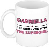 Bellatio Decorations naam cadeau mok - Gabriella - Woman Myth Supergirl - koffiemok - 300 ml - collega - moederdag