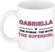 Bellatio Decorations naam cadeau mok - Gabriella - Woman Myth Supergirl - koffiemok - 300 ml - collega - moederdag
