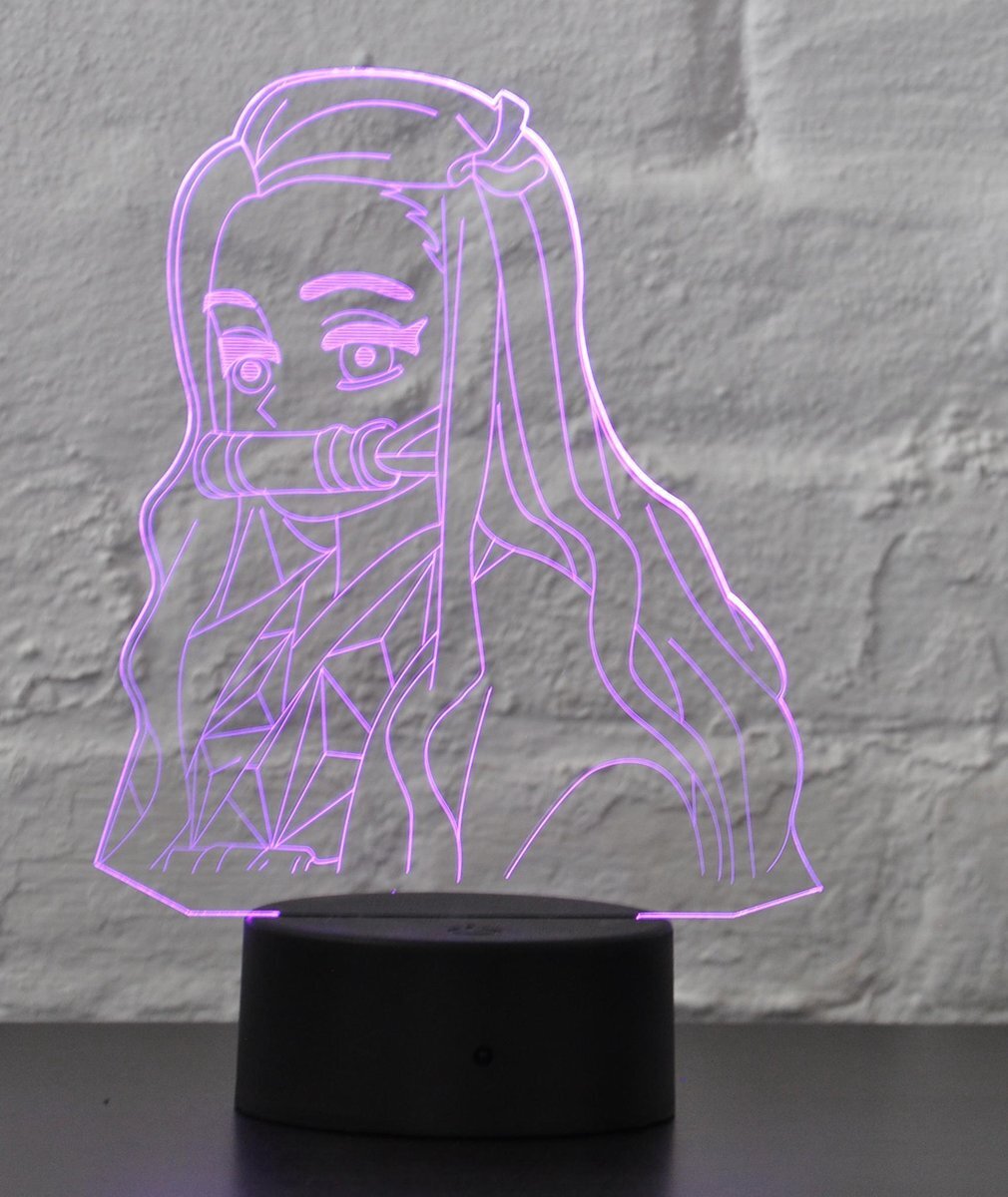 DawnLights - Nezuko Design - Demon Slayer - 3D Lamp - Led Licht - Anime