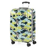 SKPAT - Middelgrote Koffer. Suitcase - Medium Trolley Reiskoffer van SKPAT. Lichtgewicht Polycarbonaat Harde Schaal 4 Wielen Cijferslot, Blauw