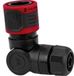 TOOLCRAFT Kraanaansluiting haakse verbinder voor slang 16 cm Rood, Zwart