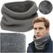 Trizand Nekwarmer col sjaal grijs polyester pluche voering 30 x 24 cm