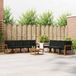vidaXL Hoek loungeset 8 zitplaatsen acaciahout naturel et noir