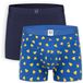A-dam 2-Pack Blue Pineapple Juice & Dark Navy Solid Boxershorts for Men - Organic Cotton