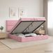 vidaXL Ottoman Bed with Mattress and Headboard Pink 200 x 200 cm Velvet