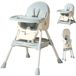 Chaise bébé pliable - Modèle 7868 - Réglable - Double plateau - Support jouets - Métal - Convient pour 7–12 mois - Bleu