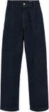 WE Fashion Heren loose fit jeans donkerblauw
