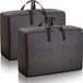 Goodivery Sac de rangement pour couettes, 60L, marron, 100% polyester