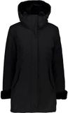 CMP Damesparka met capuchon, lange mouw, steekzakken, polyester, winddicht, reflecterend, effen, nero, maat 42